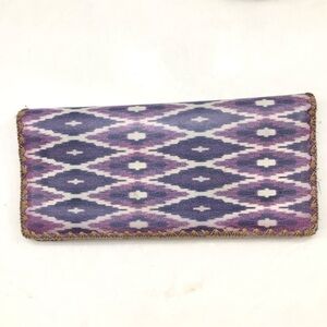 Mlavi Boho purple Ikat print vegan wallet